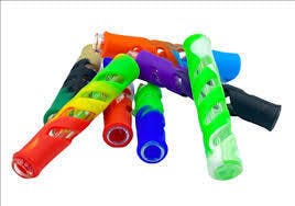 Glass Chillum w/ Silicone Cover