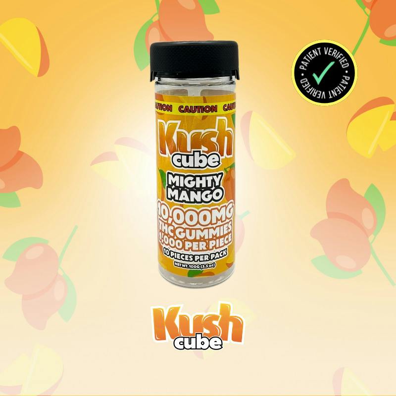 Kush Cubes | Mighty Mango Gummies | 10,000mg