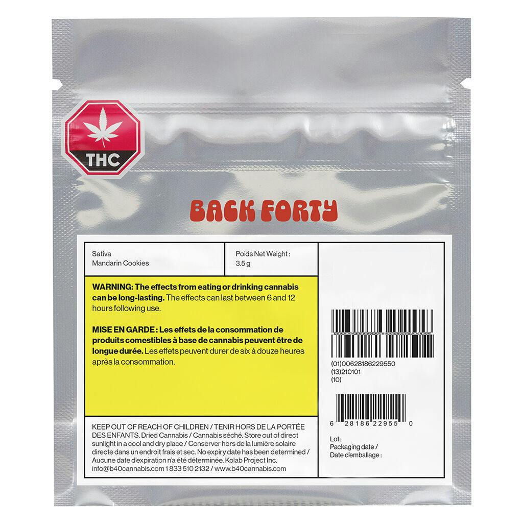 Back Forty - Mandarin Cookies - Sativa - 3.5g