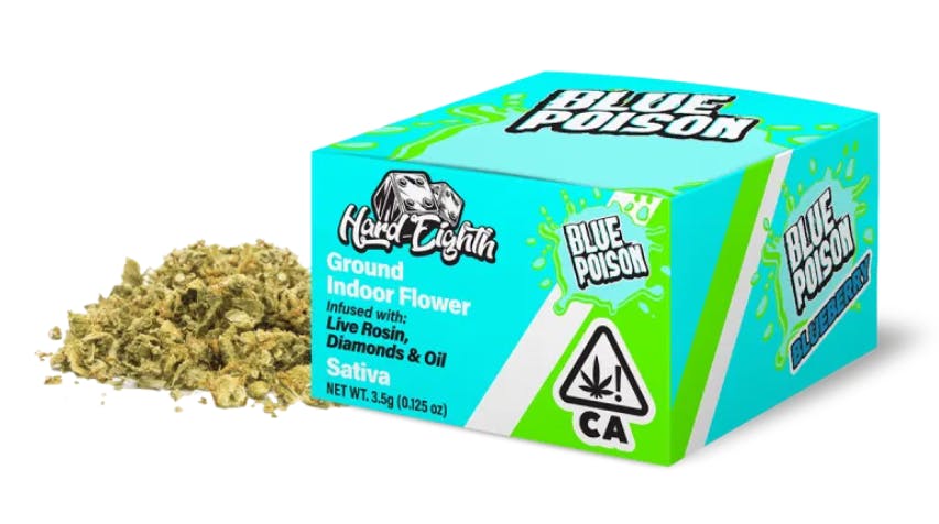 Hard Eighth - Blue Poison: BLUE POISON 3.5G PREGROUND INFUSED FLOWER