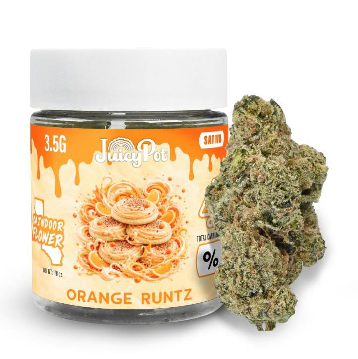 JUICYPOT- ORANGE RUNTZ 3.5G FLOWER