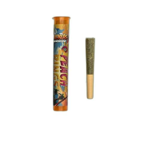 Smackers- Peach Rings: SMACKERS- PEACH RINGS 1G INFUSED DONUT PREROLL