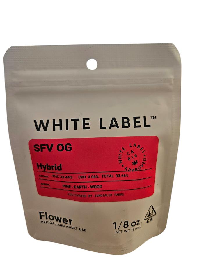 WHITE LABEL SFV OG 3.5G FLOWER