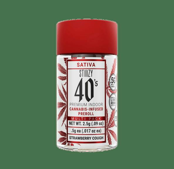 STIIIZY 40's Strawberry Cough (S) Infused Pre-Roll Multipack 0.5g 4pk