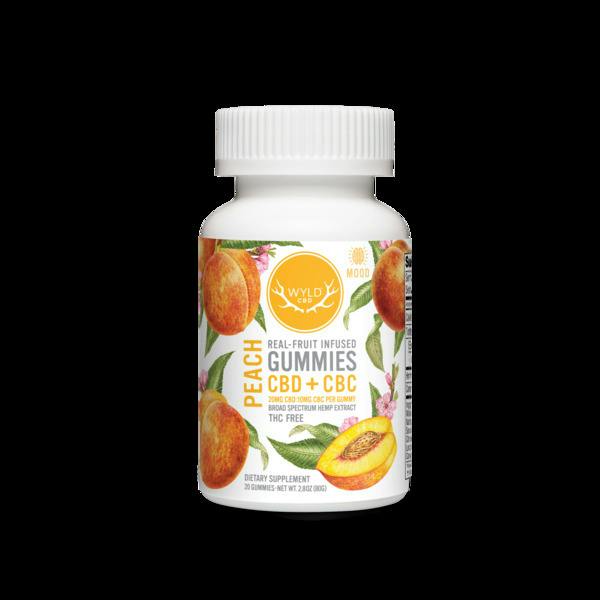 Wyld Peach 2:1 CBD:CBC Gummies 20mg 20pk