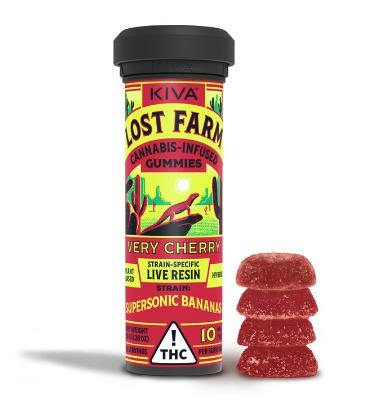 Kiva Lost Farm Very Cherry (H) Live Resin Gummies 10mg 10pk