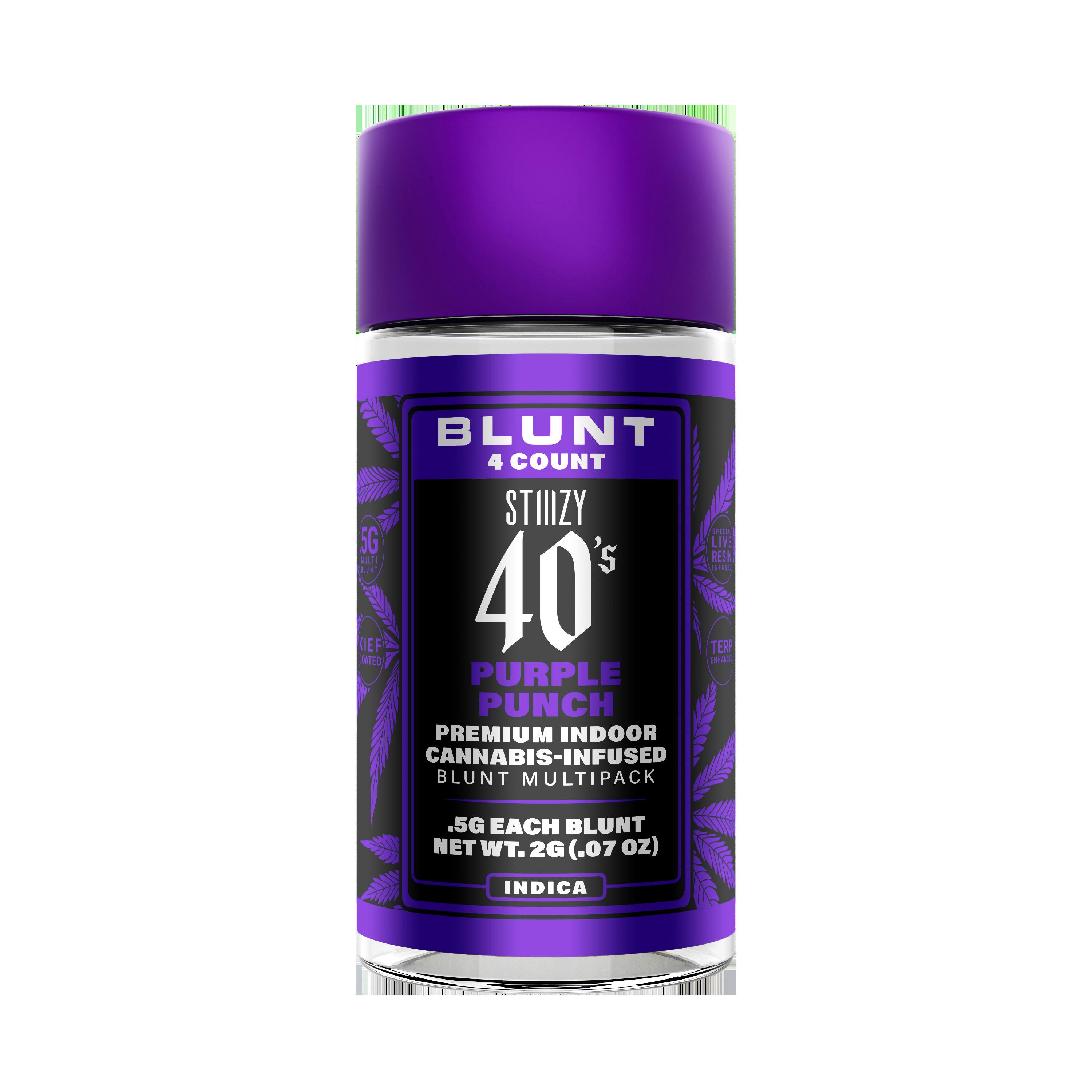STIIIZY 40's Purple Punch (I) Infused Blunt Multipack 0.5g 4pk