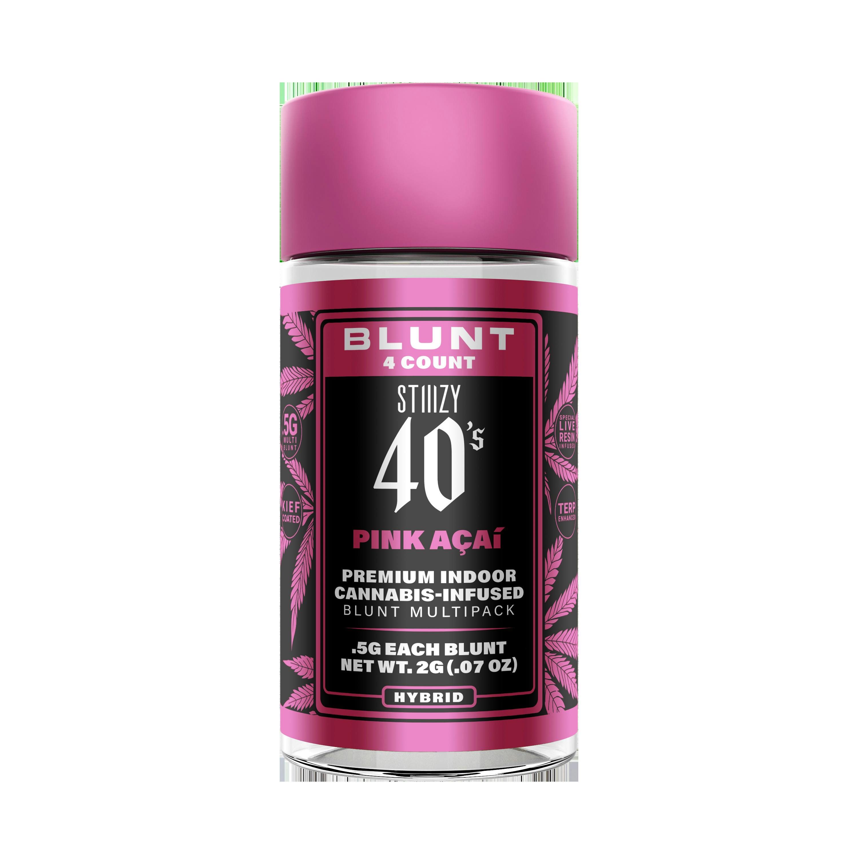 STIIIZY 40's Pink Acai (H) Infused Blunt Multipack 0.5g 4pk