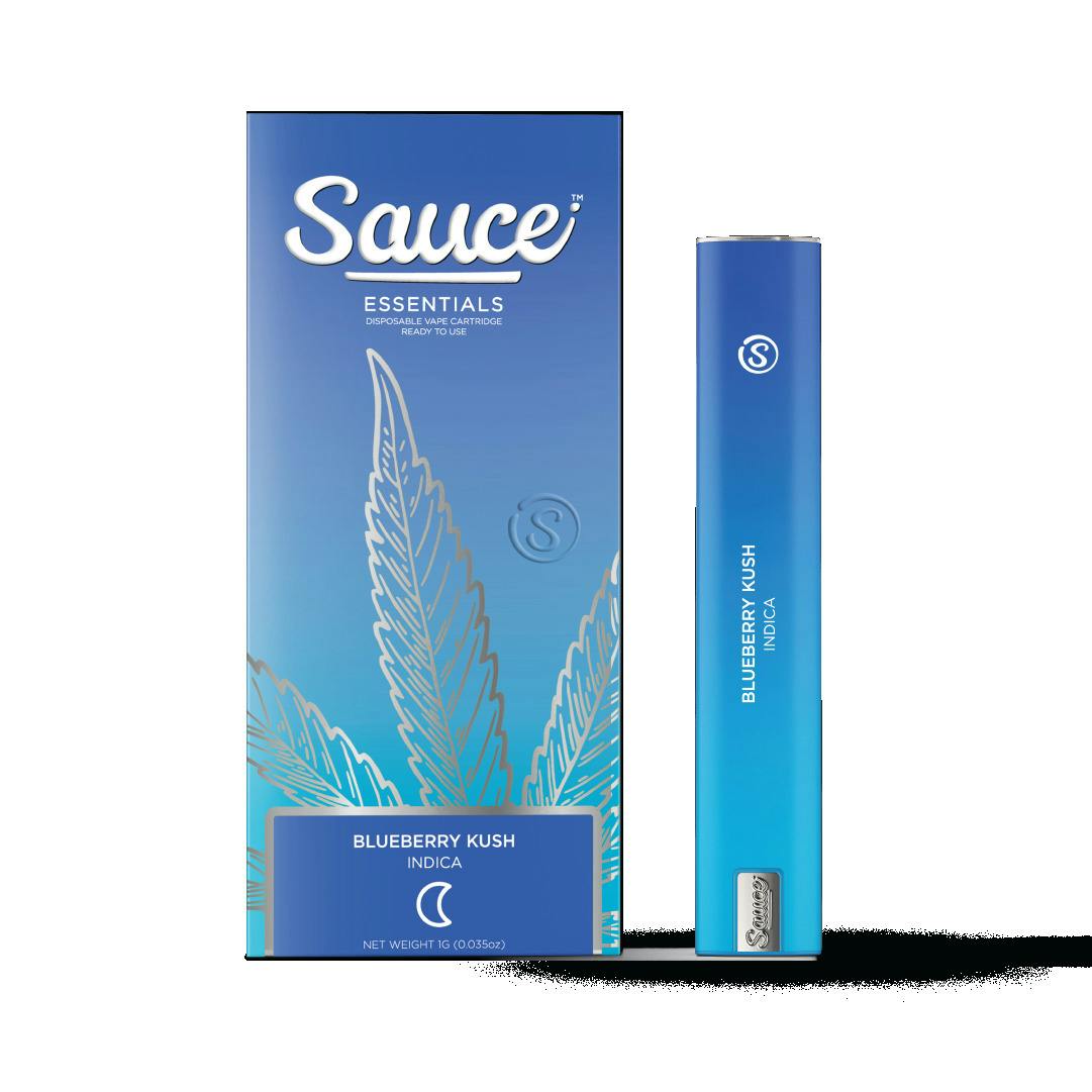 Sauce Essentials Blueberry Kush (I) Live Resin Disposable Vape