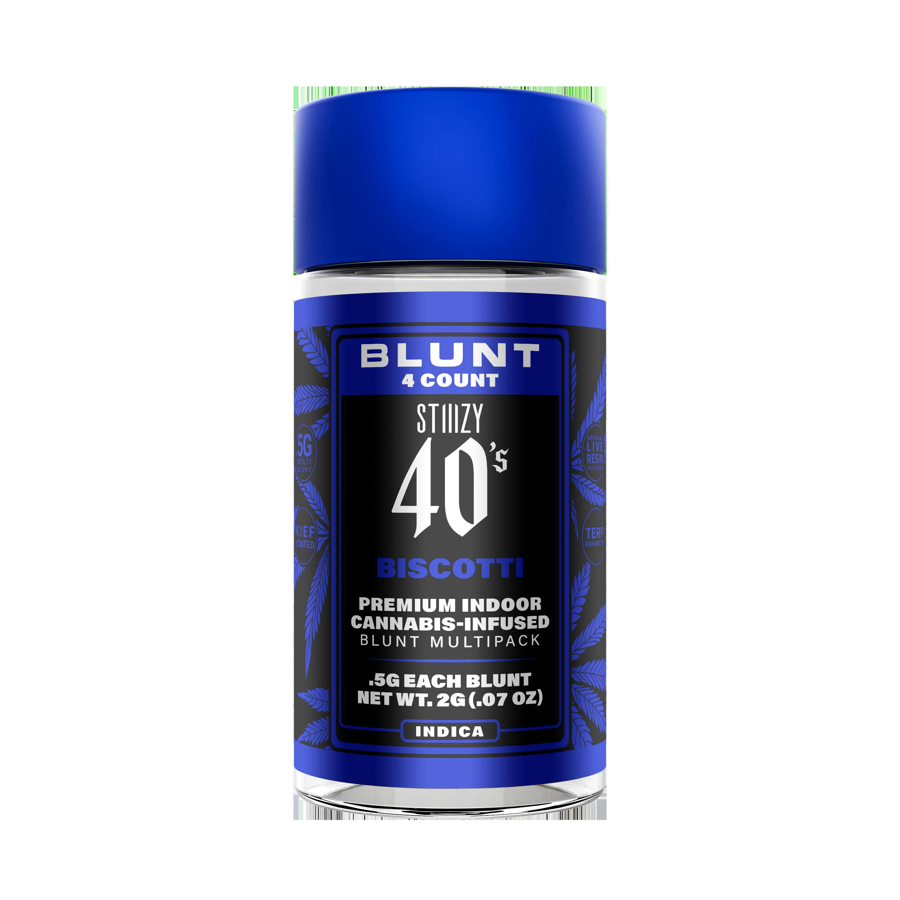 STIIIZY 40's Biscotti (I) Infused Blunt Multipack 0.5g 4pk