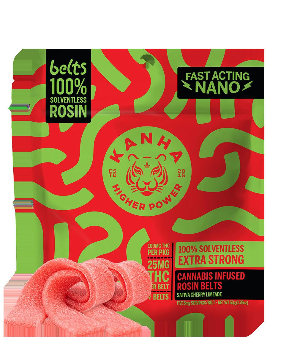 Kanha Cherry Limeade (S) Solventless Rosin Belts 25mg 4pk