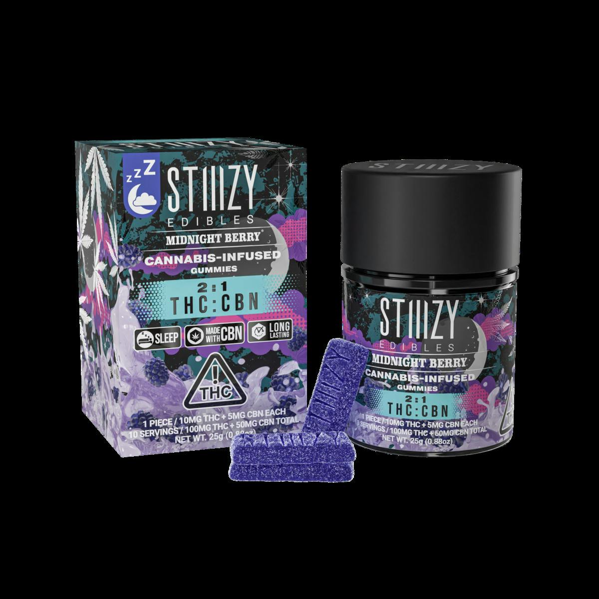 Midnight Berry 2:1 THC:CBN Gummies 10mg 10pk