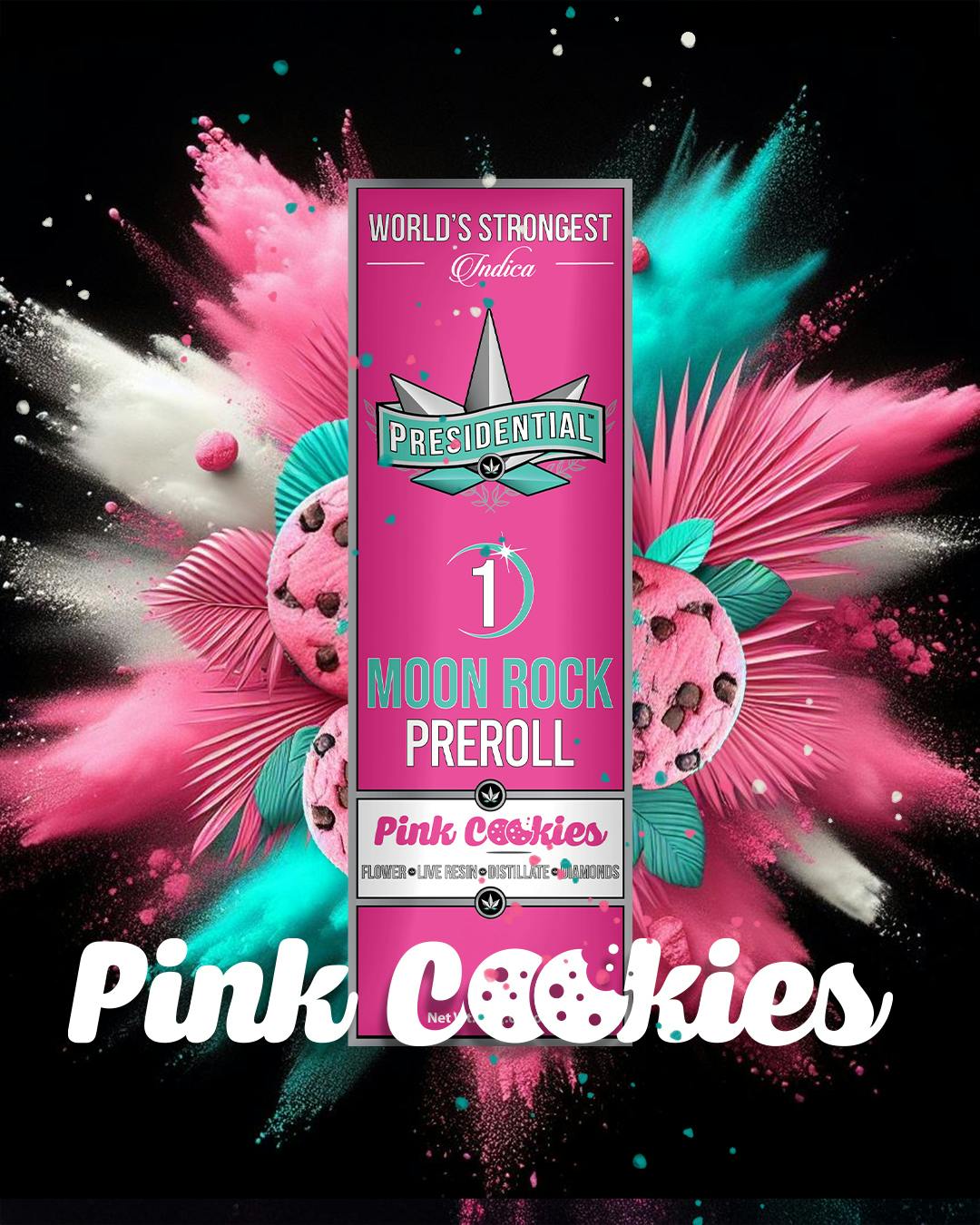 Presidential Pink Cookies (I) Moon Rock Infused Pre-Roll