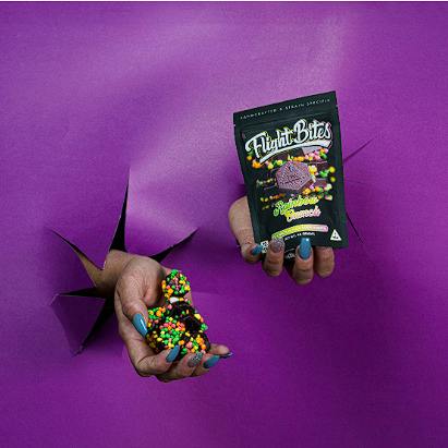 Flight Bites Rainbow Crunch Rosin Gummies 10mg 10pk