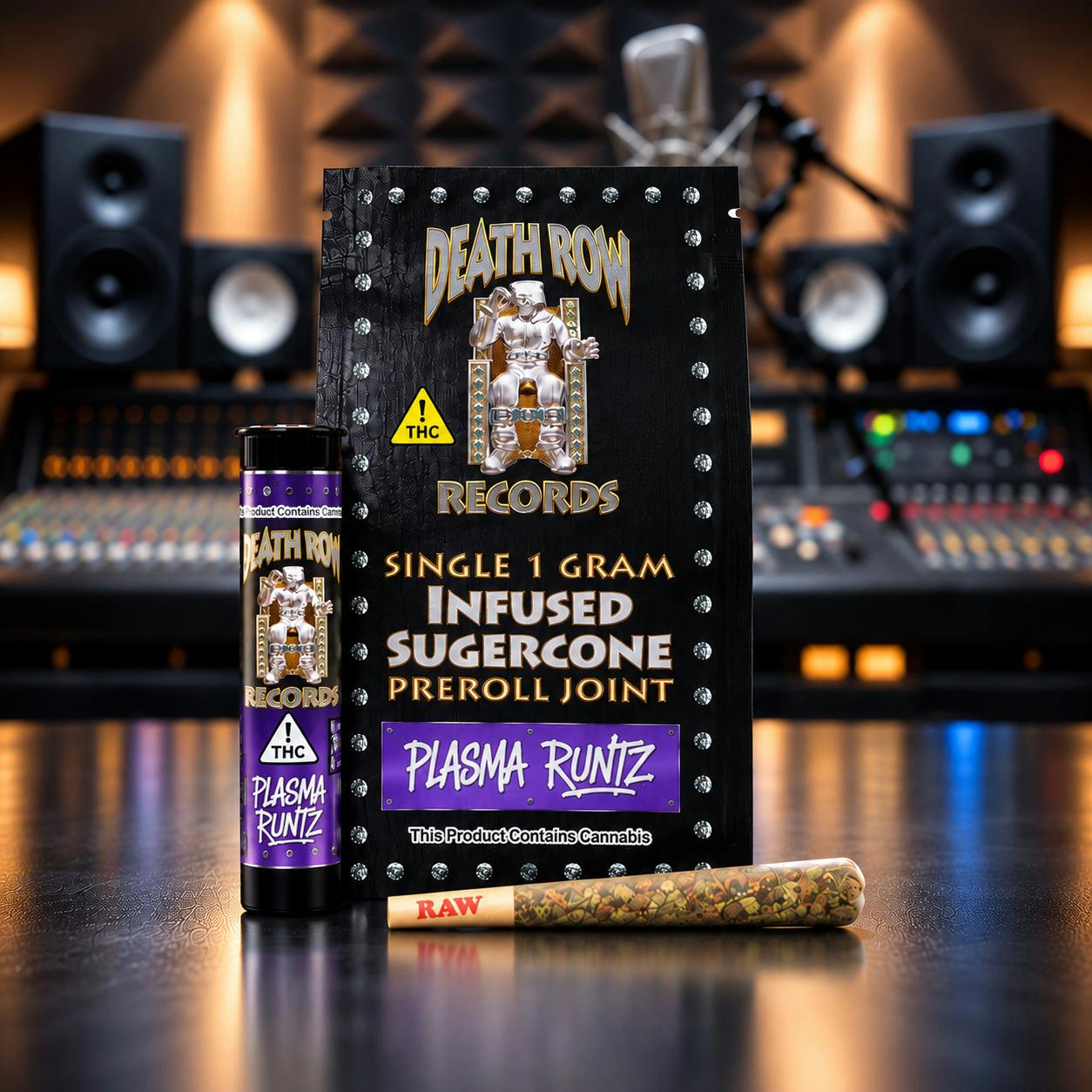 Death Row Records Cannabis Sugar Cone Plasma Runtz (H) Live Resin Infused Pre-Roll
