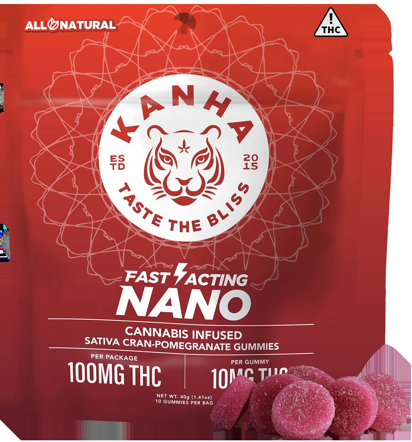 Kanha Nano Cran Pomegranate (S) Gummies 10mg 10pk