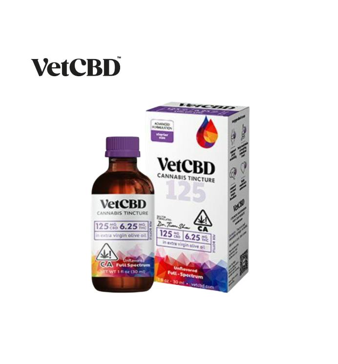 VETCBD 125MG CBD + 6.25MG THC TINCTURE