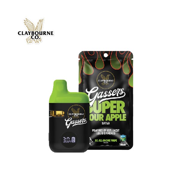 SUPER SOUR APPLE 1G LIQUID DIAMOND GASSERS ALL IN ONE
