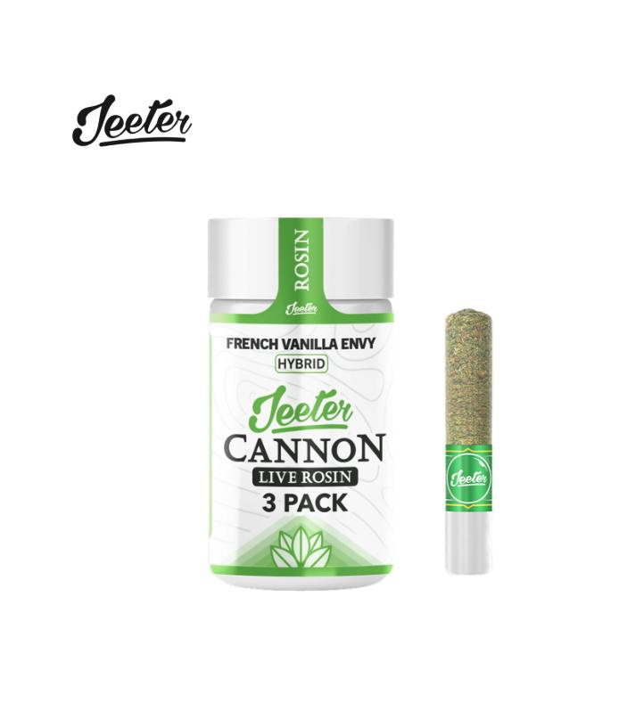 French Vanilla Envy 1.5G ROSIN INFUSED CANNONS 3 PACK PREROLLS