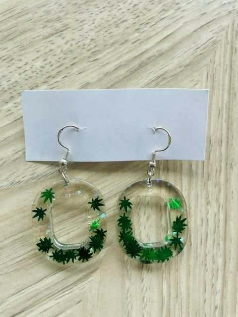ASH'S ART: WEED EARRINGS (SMALL)