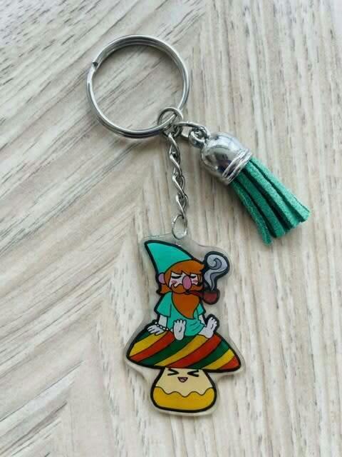 ASH'S ART: CHARACTER KEYCHAIN - Gnome (Teal)