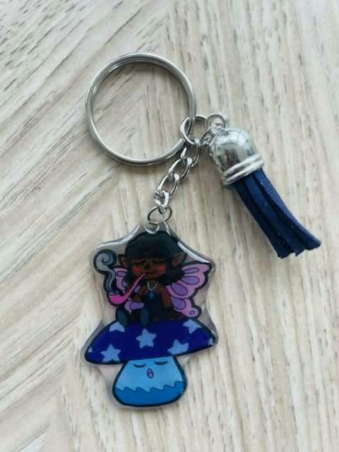 ASH'S ART: CHARACTER KEYCHAIN - Fairy (Purple)