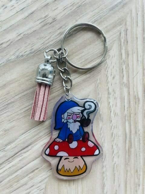 ASH'S ART: CHARACTER KEYCHAIN - Gnome (Blue)