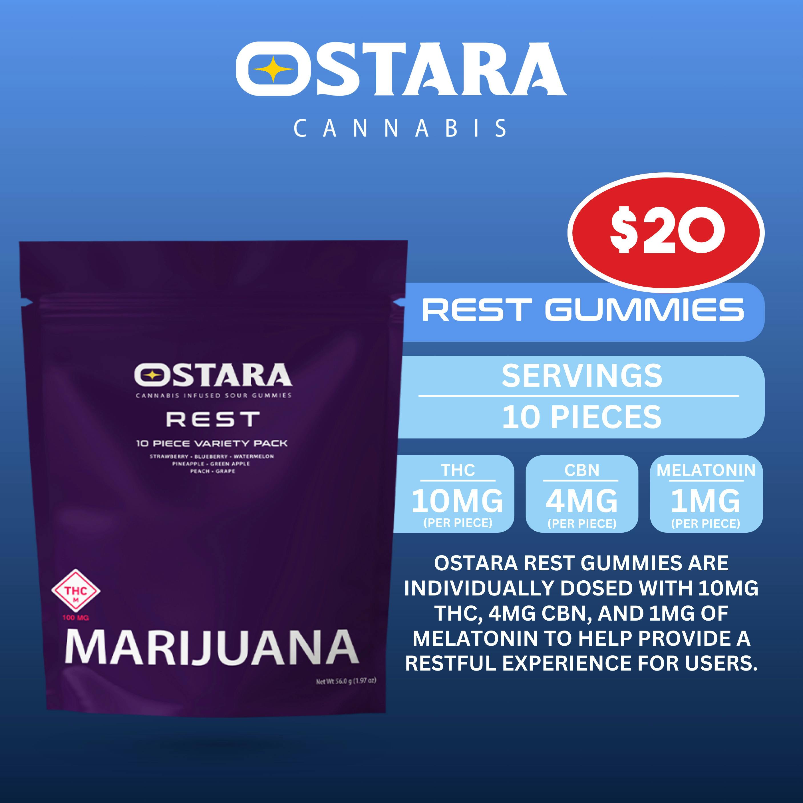 Gummies | Ostara Rest 10 pack