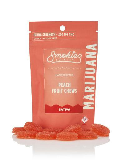 Fruit Chews | Smokiez Sour Peach 250mg (10pk)