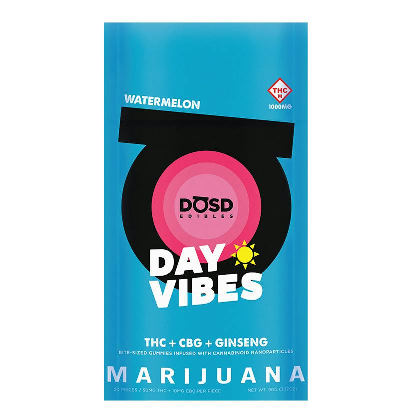 Gummies | DOSD Watermelon Day Vibes 1:1 THC:CBG 20pk