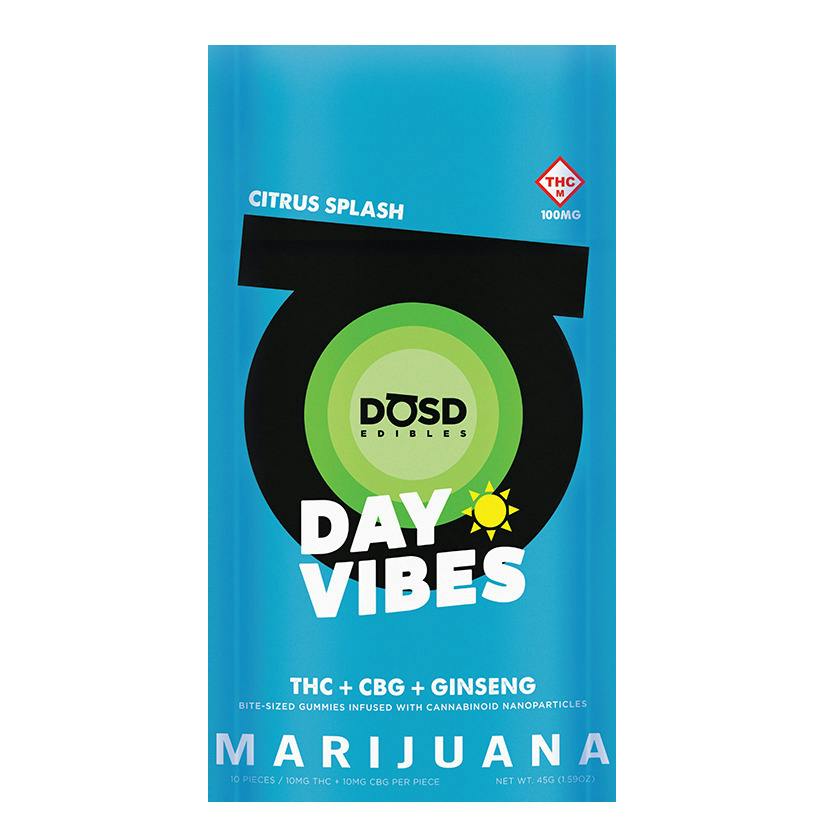 Gummies | DOSD Citrus Splash Day Vibes 1:1 THC:CBG 10pk