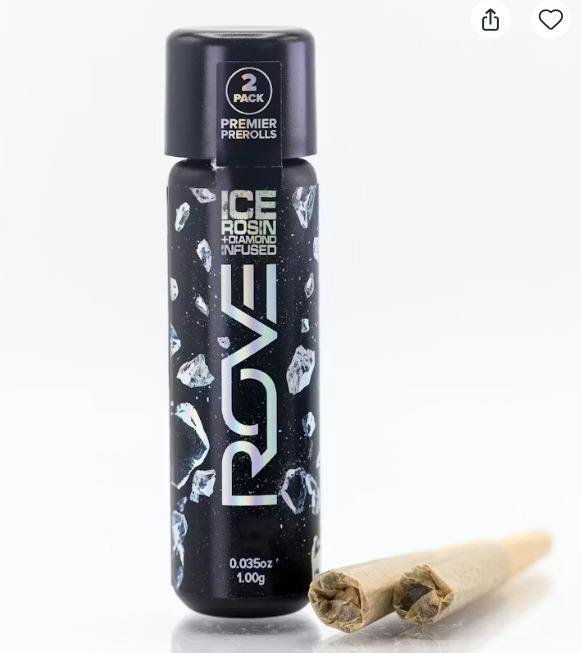 Ice Rosin Infused Pre-Rolls 2pk | Rove Lemon Cookie OG