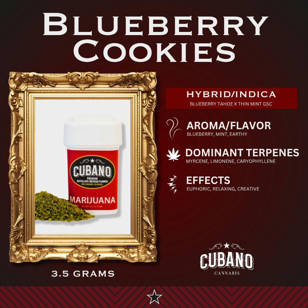 Infused Ground Flower 3.5g | Cubano Blueberry Cookies
