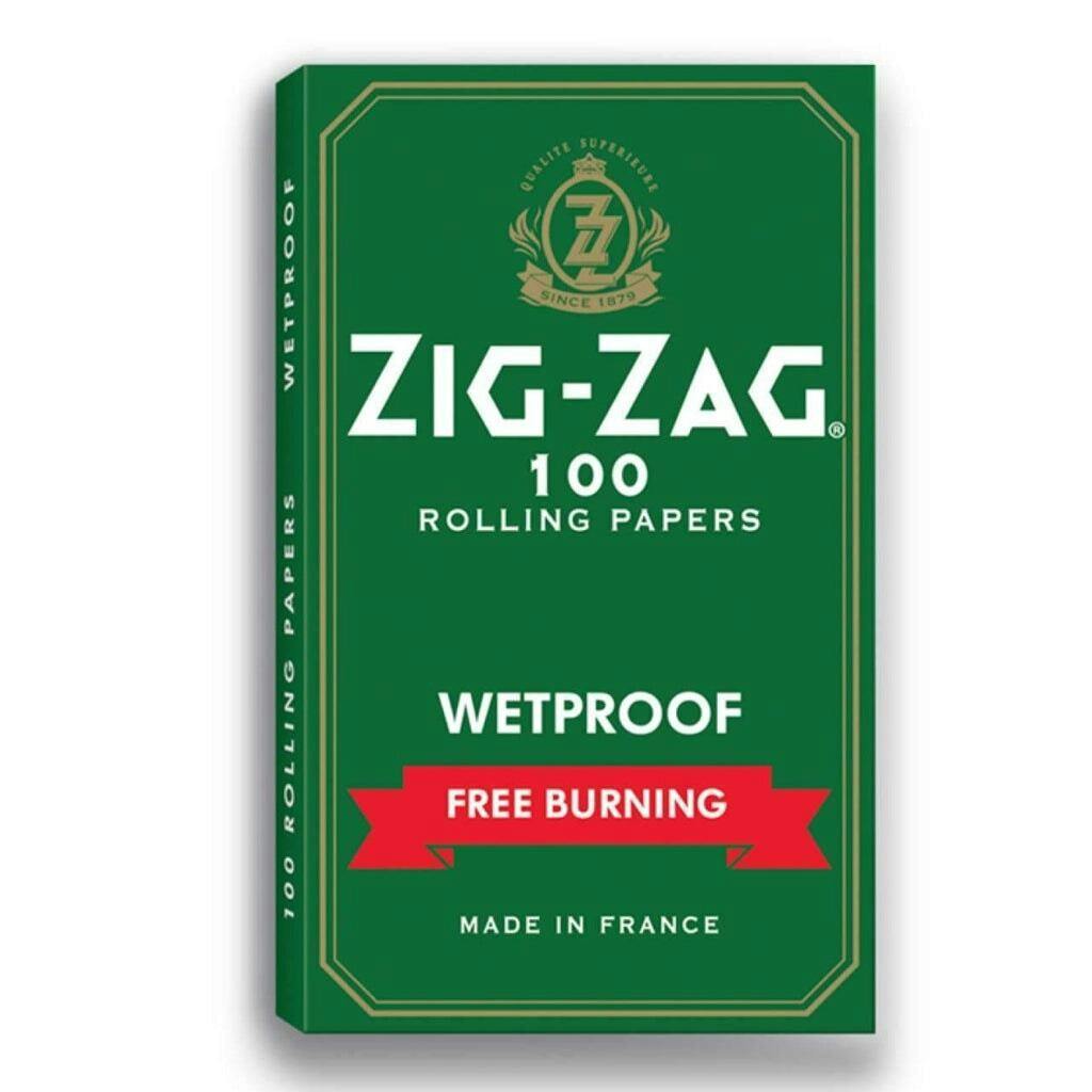 Zig Zag - Green - Wetproof Free Burning