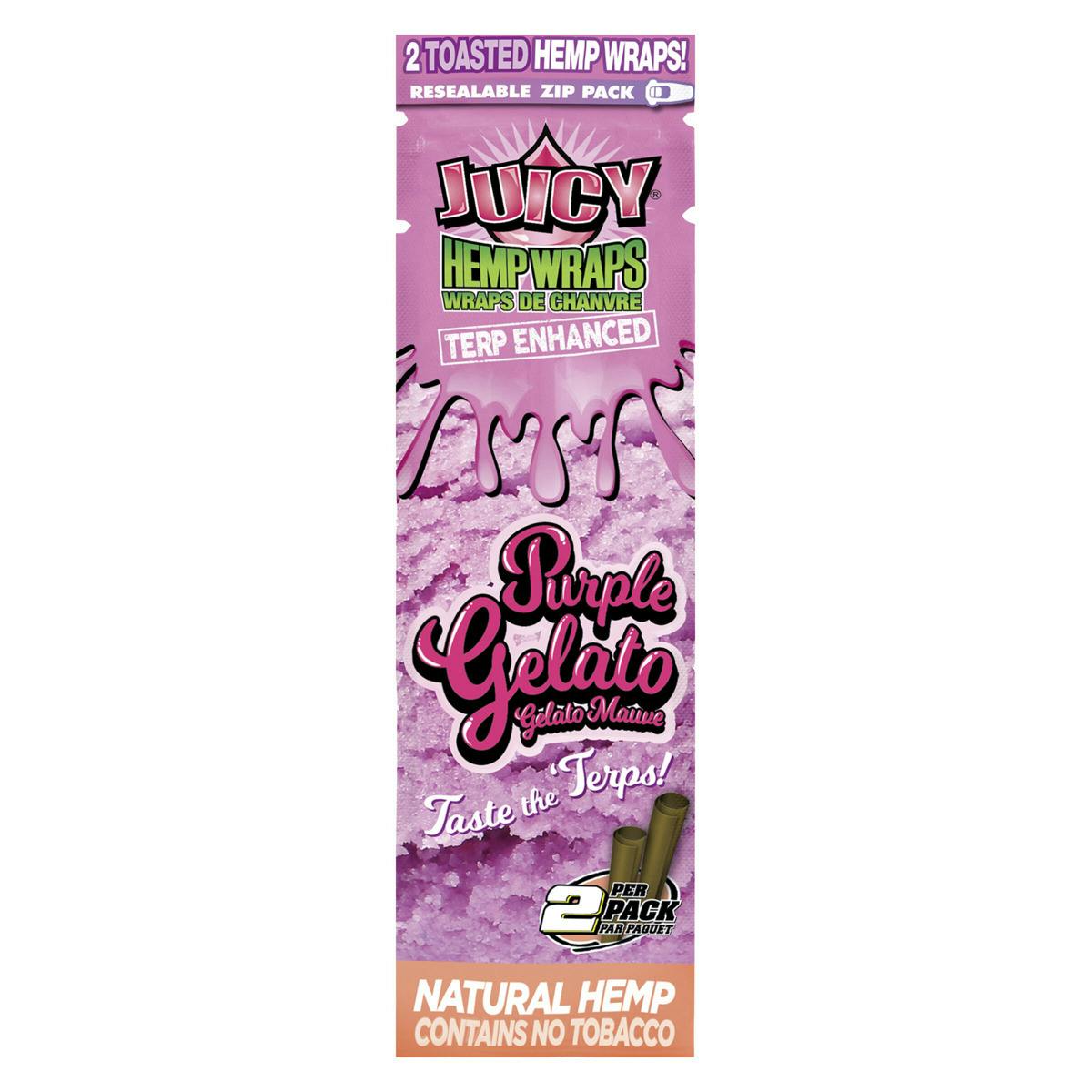 Juicy Jays - Terp-Enhanced Purple Gelato Hemp Wraps - 2 SHEETS