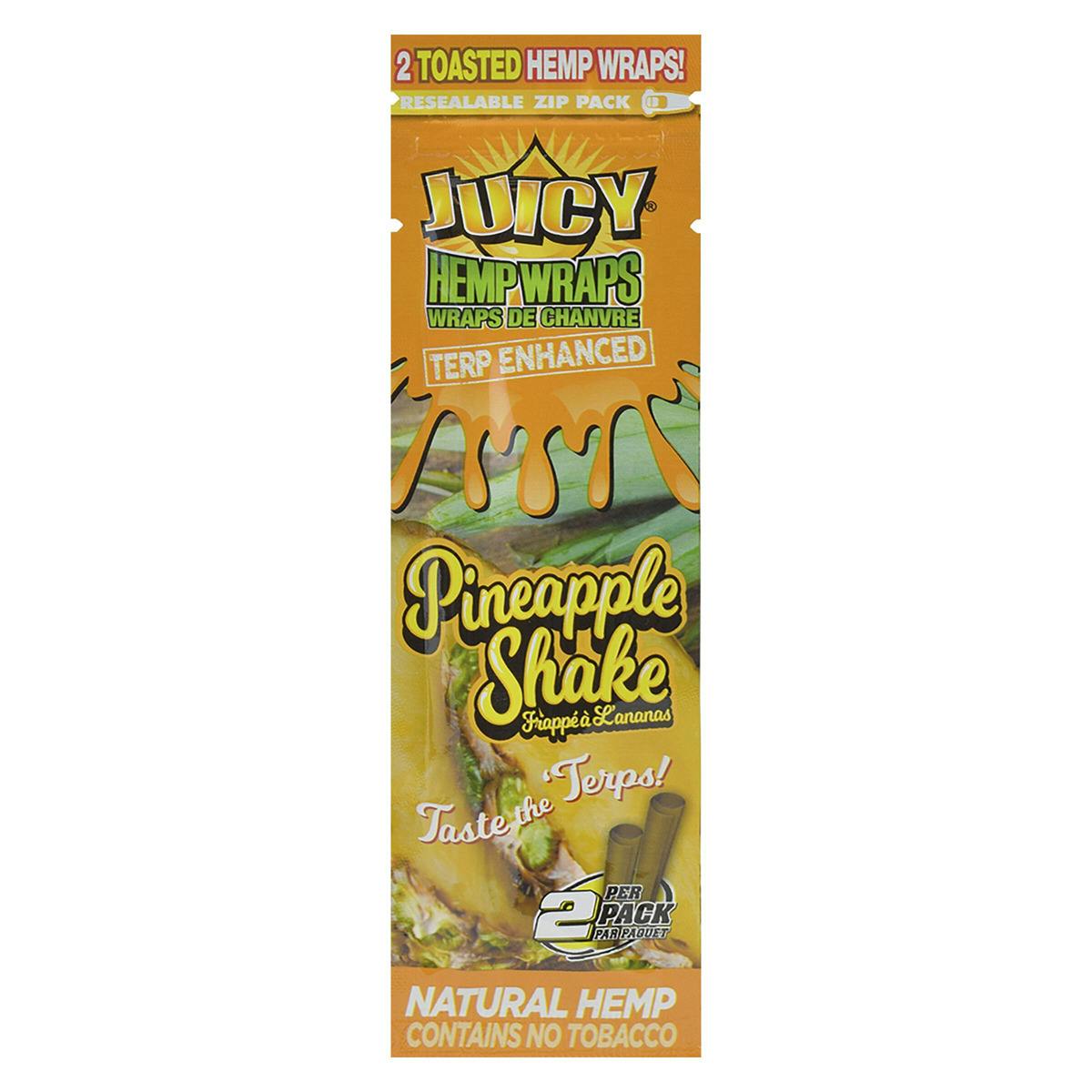 Juicy Jays - Terp-Enhanced Pineapple Shake Hemp Wraps - 2 SHEETS