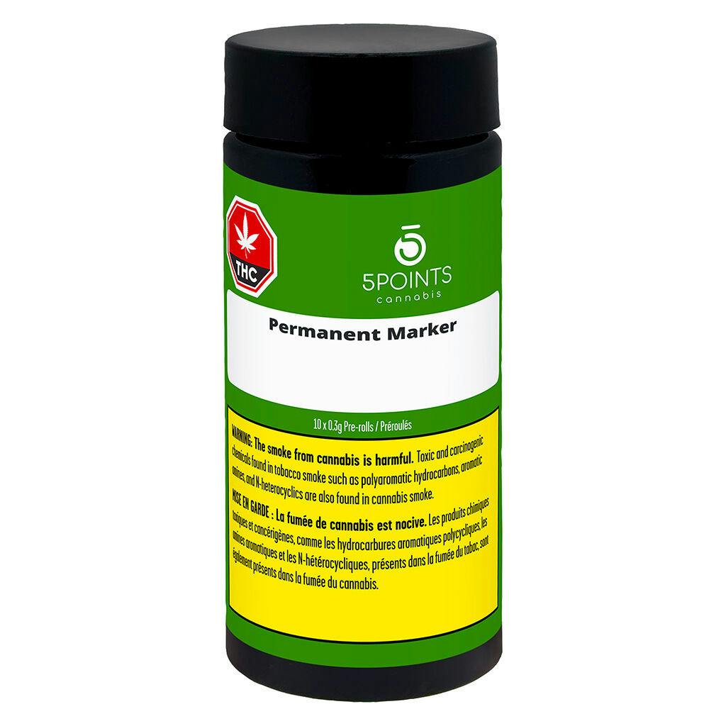 5 Points Cannabis - Permanent Marker Pre-Roll - Indica - 10x0.35g