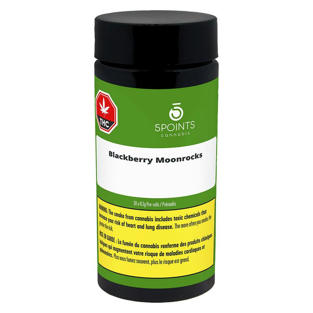 5 Points Cannabis - Blackberry Moonrocks Pre-rolls - Indica - 10x0.3g