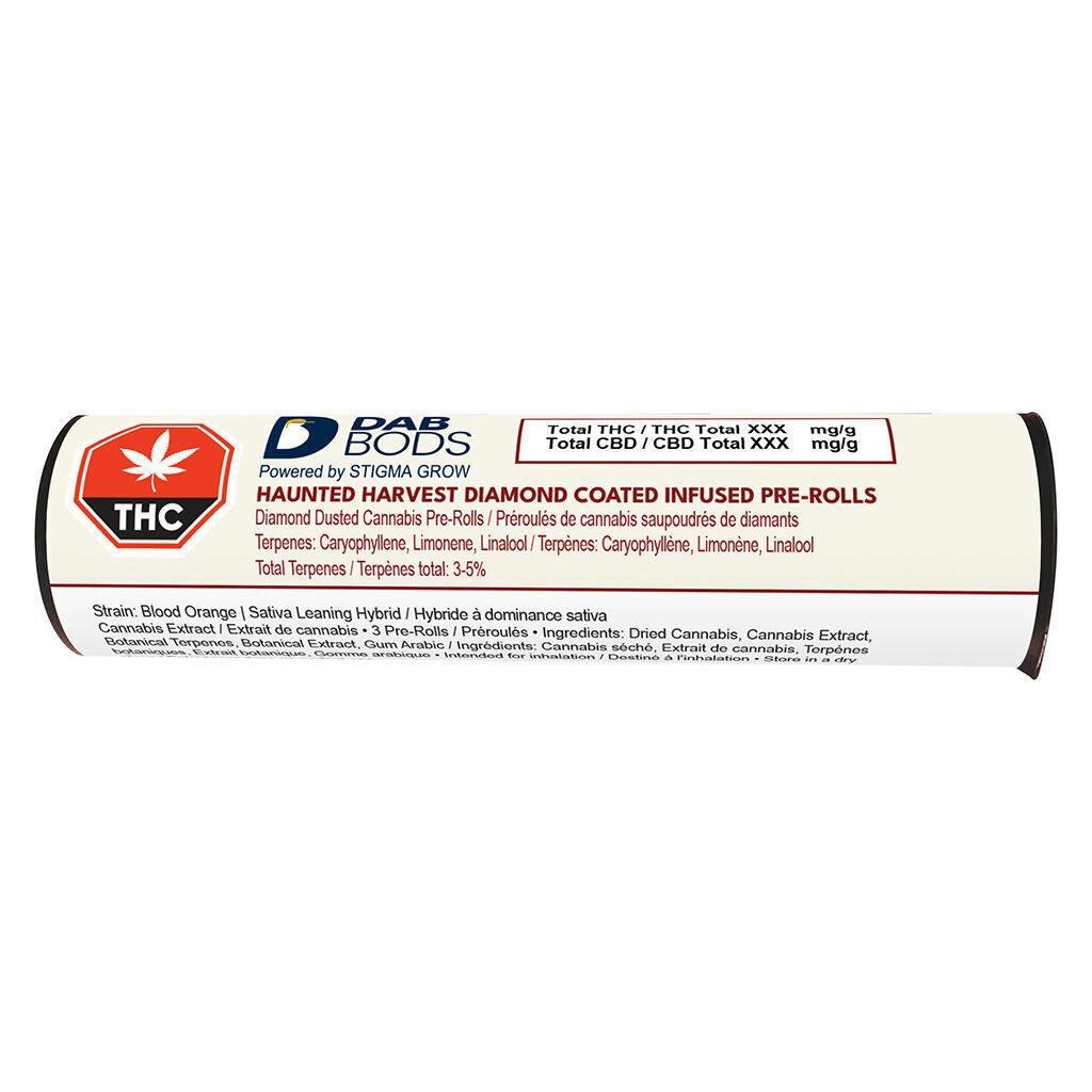 Dab Bods - Haunted Harvest Diamond Coated Infused Pre-Roll - Sativa - 3x0.6g