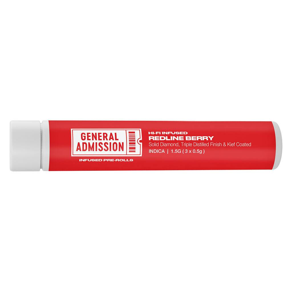 General Admission - Redline Berry Hi-Fi Infused Pre-Roll - Indica - 3x0.5g