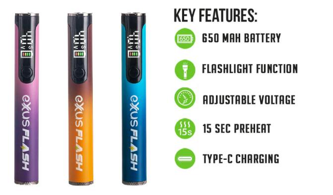 Exxus Flash Flashlight 510 Variable Battery