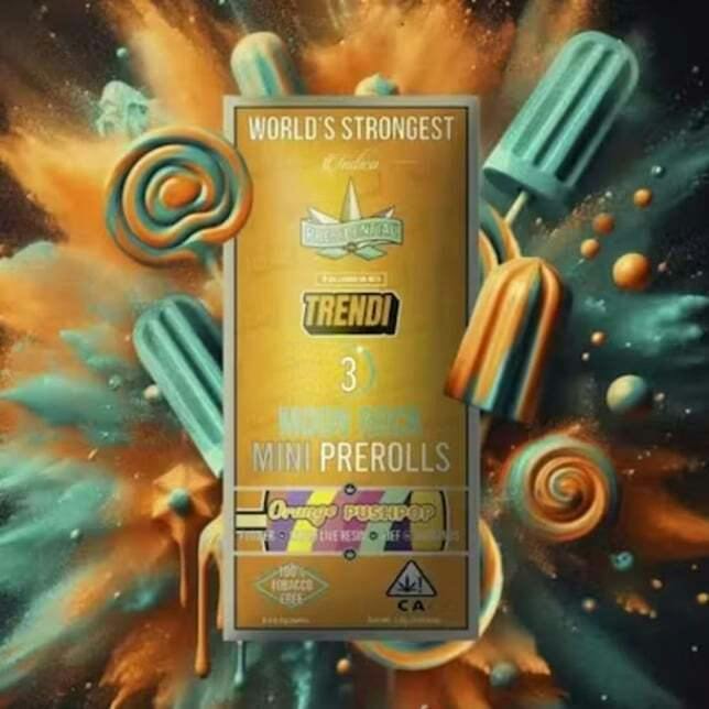Orange Push Pop Mini Blunt 5pk Presidential