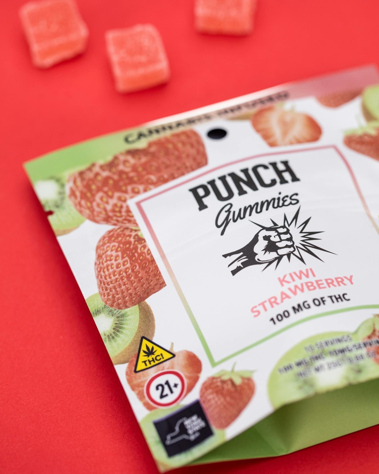 PUNCH Kiwi Strawberry Gummies 100MG