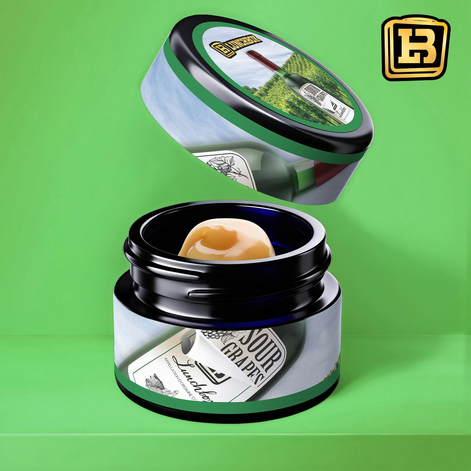 Lunchbox Hash Rosin Caviar 1g Sour Grapes