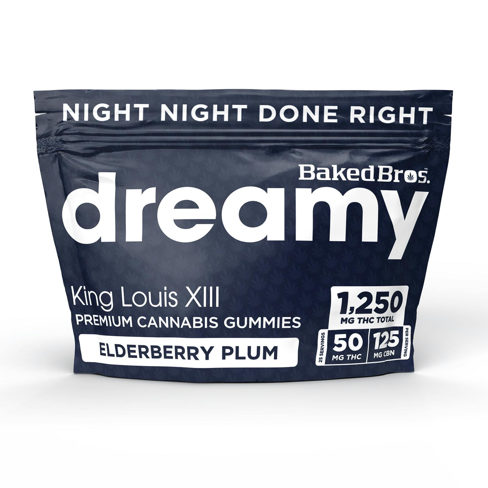 Baked Bro's Gummies 1250 MG Dreamy Elderberry Plum 2:5