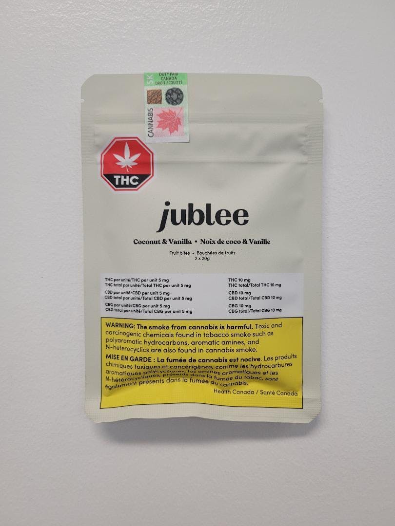 Coconut & Vanilla THC+CBD+CBG Fruit Bites