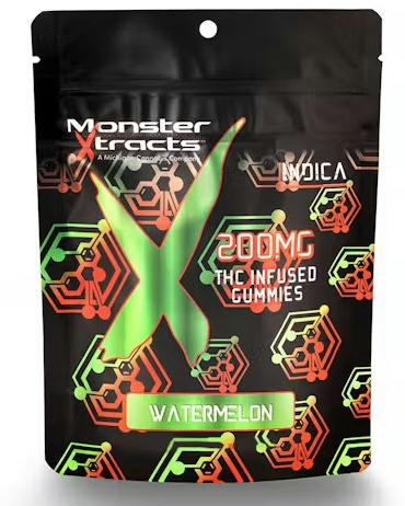 Monster Xtracts - Watermelon - 200mg Gummies (10x20mg)
