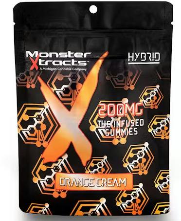 Monster Xtracts - Orange Cream - 200mg Gummies (10x20mg)