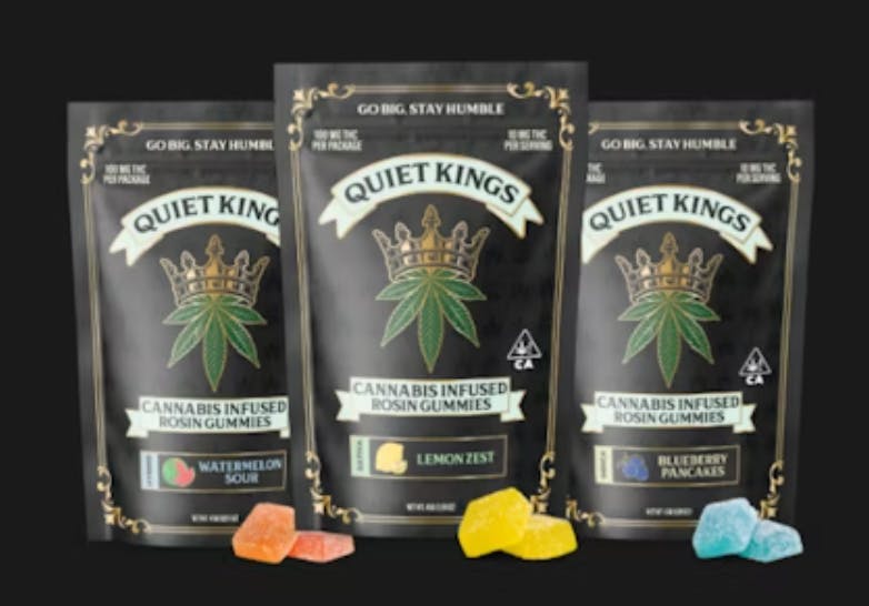 Blackberry Sour - 100mg Cannabis Infused Rosin Gummies (Quiet Kings)