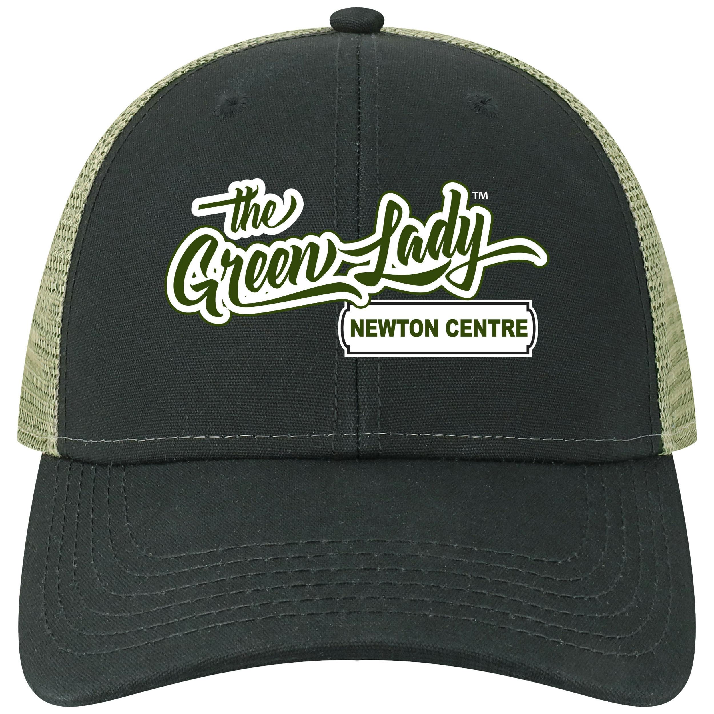 Green Lady Newton Trucker Hat - Black/Olive